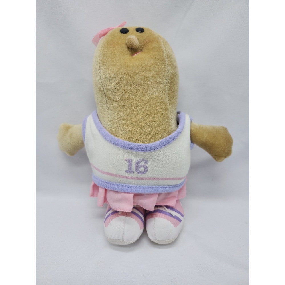 vintage 1980's avon somersaults pals zappy pink peanut plush toy 10"
